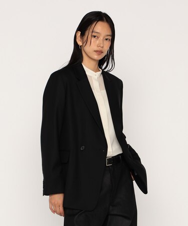 ウールギャバジン ダブルブレストジャケット