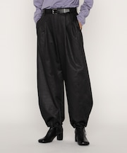 レザーライクサテン バルーンパンツ