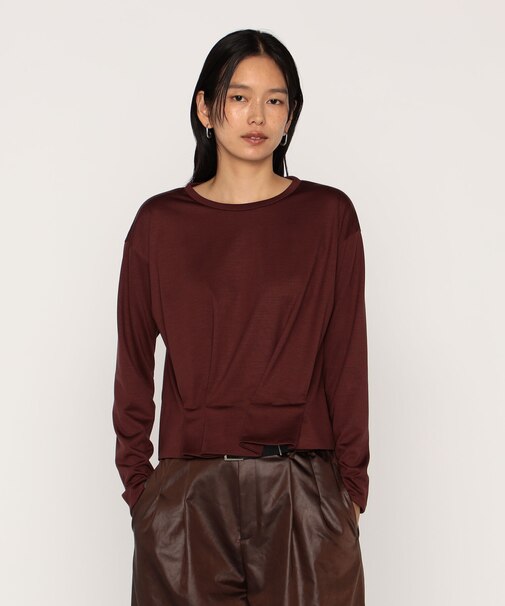 ウールポリプレーティング タックデザイントップス