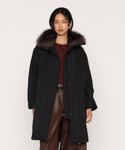 高密度微起毛ヴィンテージツイル ライナー付きモッズコート