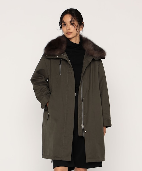 高密度微起毛ヴィンテージツイル ライナー付きモッズコート｜コムサの