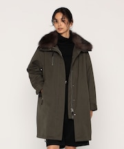 高密度微起毛ヴィンテージツイル ライナー付きモッズコート