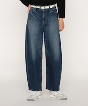 中空ストレッチデニム バレルジーンズ