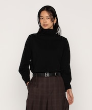 ウールポリプレーティング ハイネックトップス