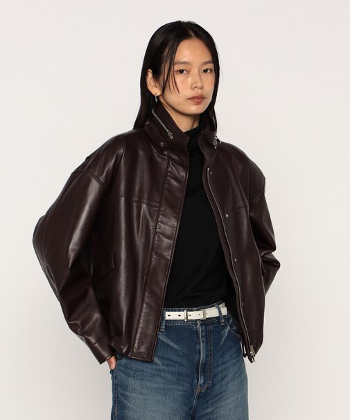 トルコラムレザー ブルゾン