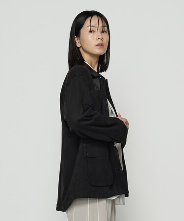 〔 TALLサイズ 〕 ストレッチスエード調 ブルゾン