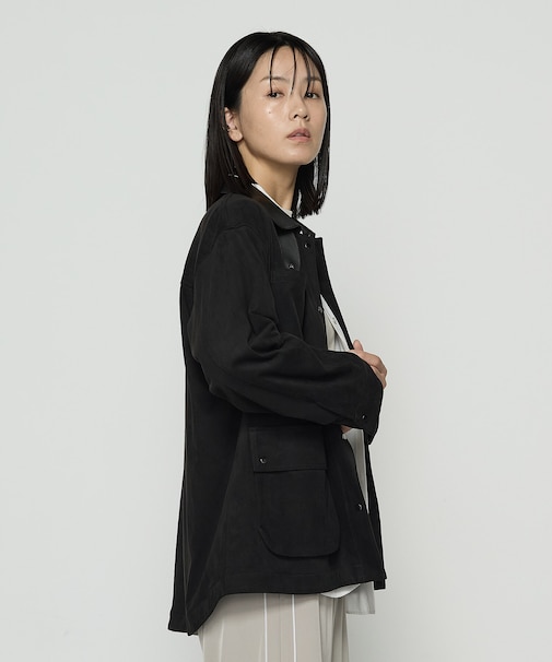 〔 TALLサイズ 〕 ストレッチスエード調 ブルゾン