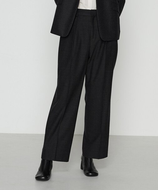 〔 TALLサイズ 〕 【セットアップ対応】トリアセウールフラノ ワイドパンツ