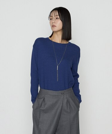 〔 TALLサイズ 〕 シルクコットン ベーシックニットプルオーバー