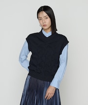 〔 Sサイズ 〕 コットンポリエステルリリヤーン ニットベスト