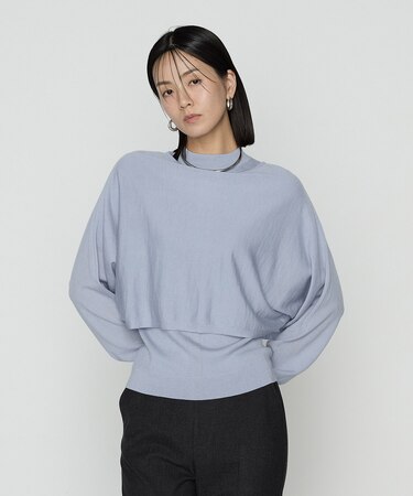 ウール梳毛 ツインニット