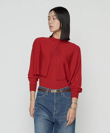 ウール梳毛 ツインニット