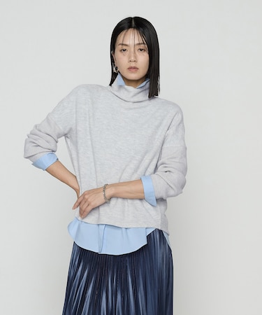 〔 Sサイズ 〕 ウールブークレー  ボトルネックプルオーバー