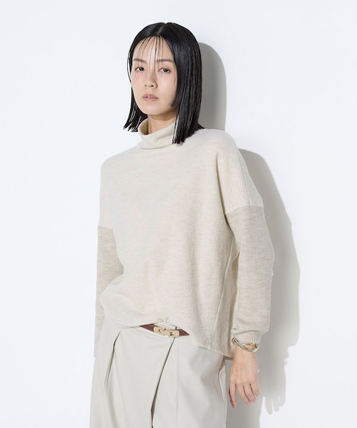 〔 Sサイズ 〕 ウールブークレー  ボトルネックプルオーバー