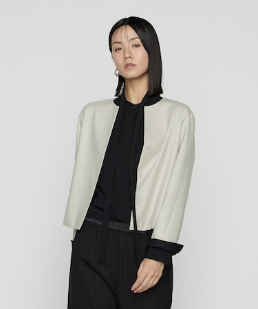 〔 Sサイズ 〕 【セットアップ対応】ストレッチフラノノーカラージャケット