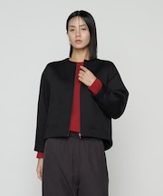 ダブルエアーダンボール ノーカラーブルゾン