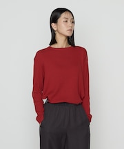 シルクコットン ベーシックニットプルオーバー