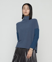 ウールブークレー  ボトルネックプルオーバー