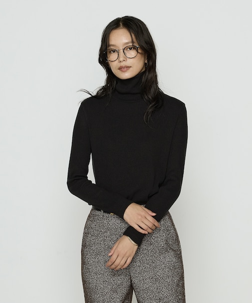 〔 TALLサイズ 〕 ラグウォームリブニット タートルネックプルオーバー