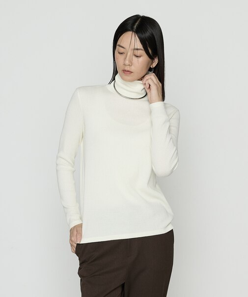 〔 Sサイズ 〕 ラグウォームリブニット タートルネックプルオーバー