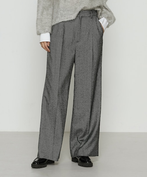 ピンヘッドツイード ワイドパンツ