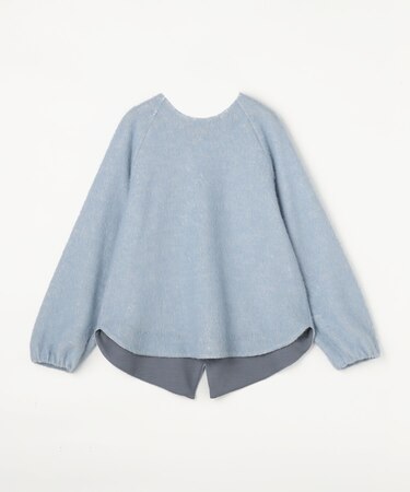 アルパカ混 ラグランスリーブプルオーバー