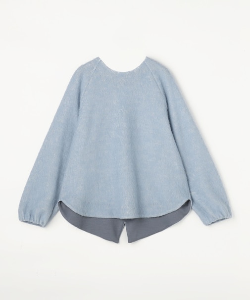 アルパカ混 ラグランスリーブプルオーバー