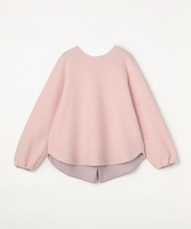 アルパカ混 ラグランスリーブプルオーバー