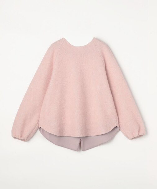 アルパカ混 ラグランスリーブプルオーバー