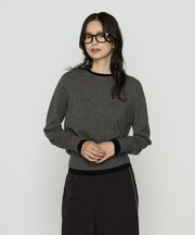 〔 TALLサイズ 〕 カシミヤ混ウール バイカラーニット