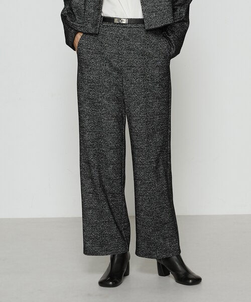TALLサイズ 〕 ツイード柄リバージャージー パンツ｜コムサの通販