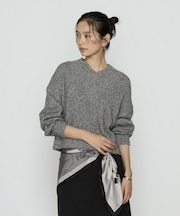 和紙ブークレー Vネックプルオーバー