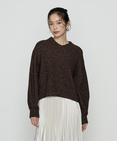 和紙ブークレー Vネックプルオーバー