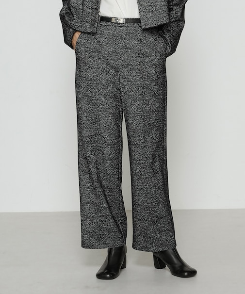 ツイード柄リバージャージー パンツ