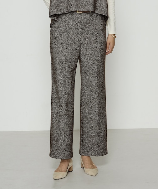 ツイード柄リバージャージー パンツ