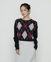 〔 TALLサイズ 〕 アーガイルニット プルオーバー