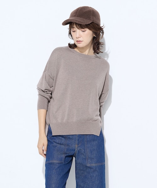 天竺編 ロゴ入りニットプルオーバー｜コムサの通販｜&mall（アンド