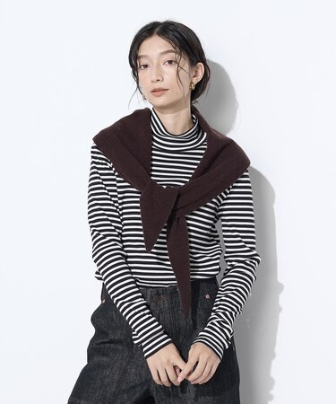 コットンリブボーダー プルオーバー