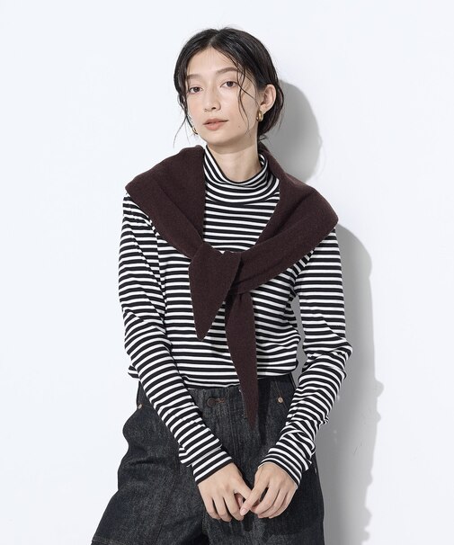 コットンリブボーダー プルオーバー