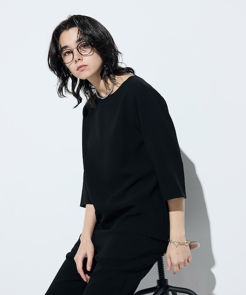 ※１週間限定お値下げ　【新品未使用】yori 2025ダブルクロスTeeブラウス yori ダブルクロス Tee ブラウス ダブルクロスTeeブラウス | all item