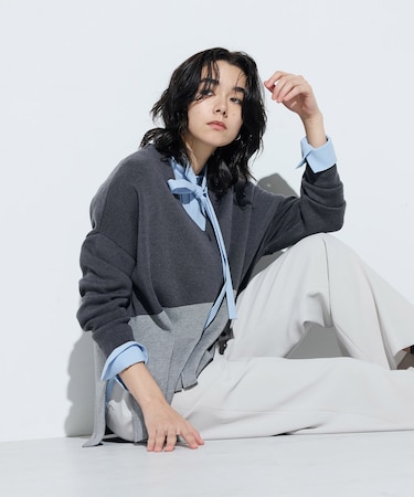 〔 Sサイズ 〕 ウール混スムース ジップカーディガン