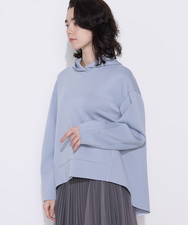 ソフトストレッチダンボールニット フーディー