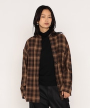 オンブレーチェック シャツ