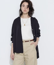 レーヨンツイル フーディーブラウス