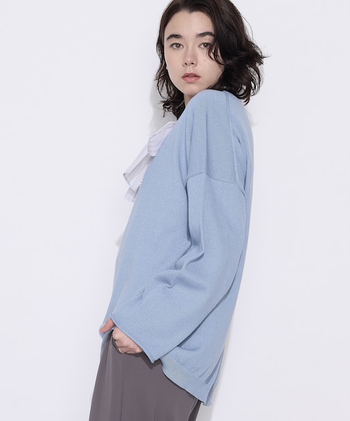 綿／ポリエステル天竺編 ニットプルオーバー