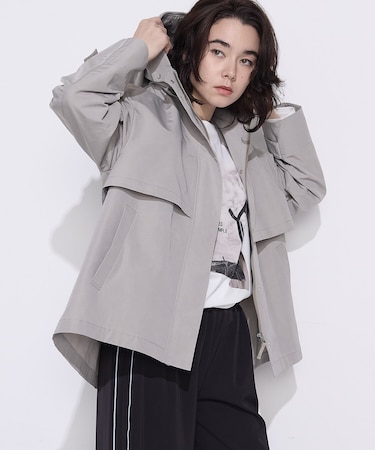 〔 TALLサイズ 〕 コットンナイロングログラン 撥水加工 アノラックブルゾン