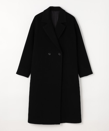 リサイクルアンゴラウール ロングチェスターコート