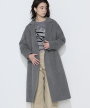 リサイクルアンゴラウール ロングチェスターコート