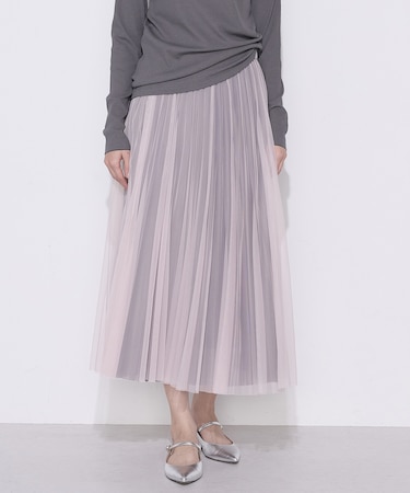 ソフトチュール×ウーリー分繊トリコット広巾 スカート