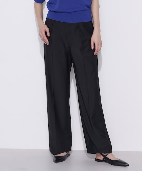 セットアップ対応】ストレッチトロ ワイドパンツ｜コムサの通販｜&mall